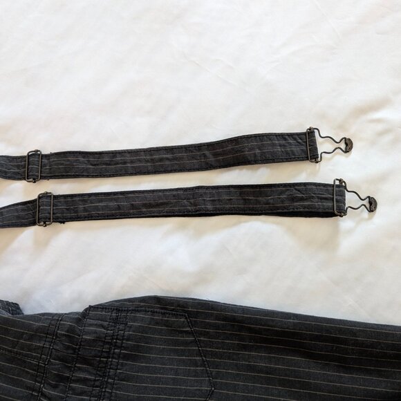 Free People Size 2 Pinstriped Suspender/Overall Pants Black(ish) - Picture 10 of 16